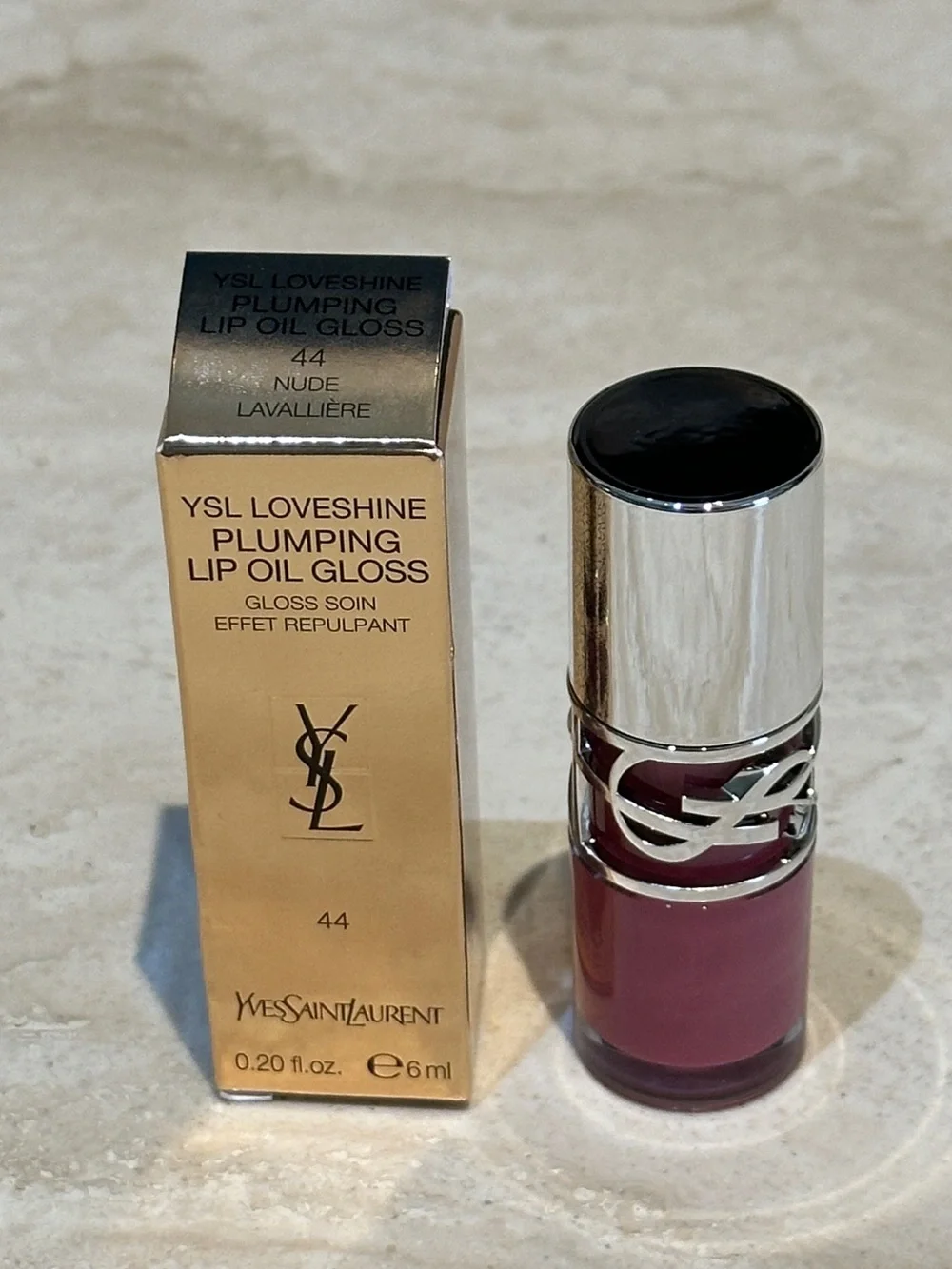 YSL Loveshine Plumping Lip Oil Gloss with Hyaluronic Acid - 44 Nude Lavalliere